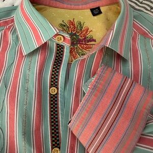 Beautiful Robert Graham button down shirt in mint condition. Impeccable details